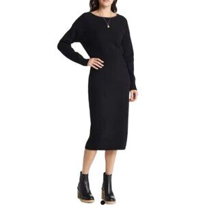 NWT‎ Women's TREASURE & BOND Midi Sweater Dress Black | Size M